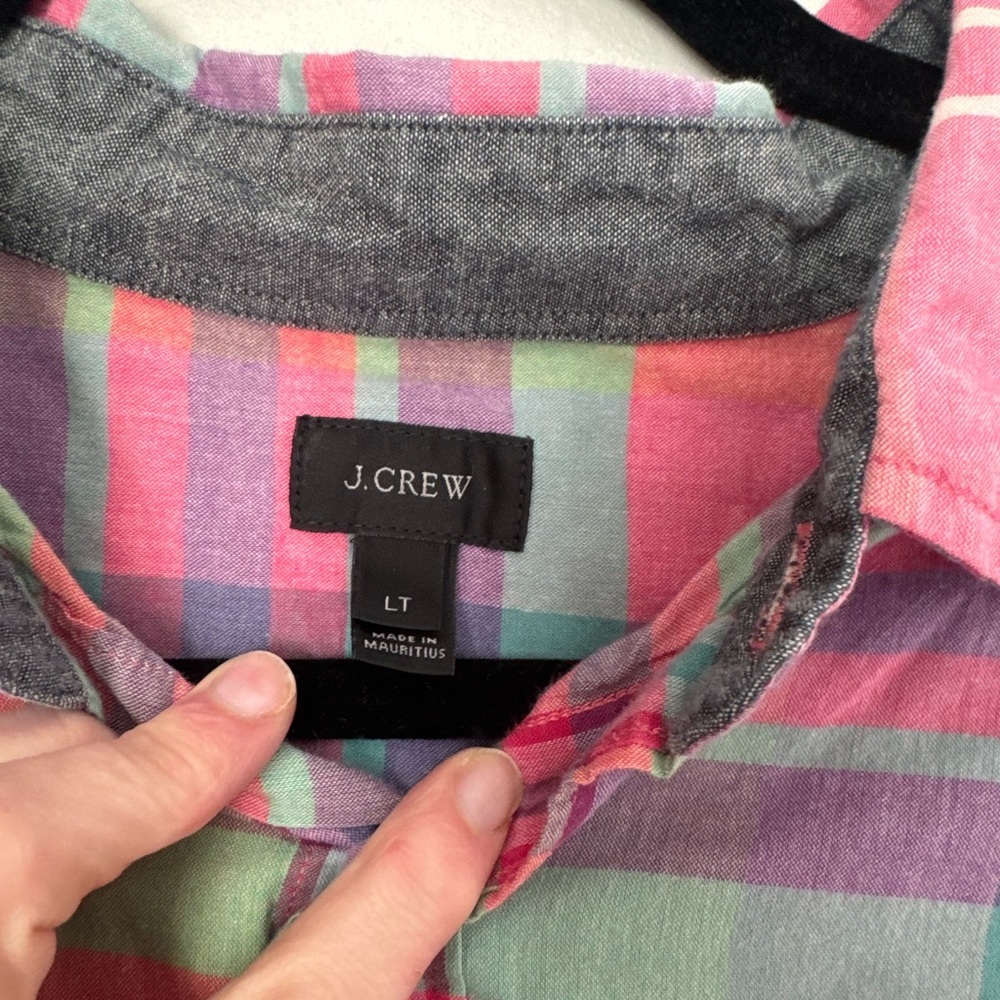 J Crew Cotton Colorful Plaid Button-Up Shirt - Picture 2 of 5